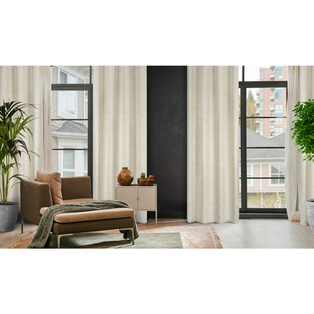 Záves 140x250 cm zamatový krémový na kovové krúžky ARETA