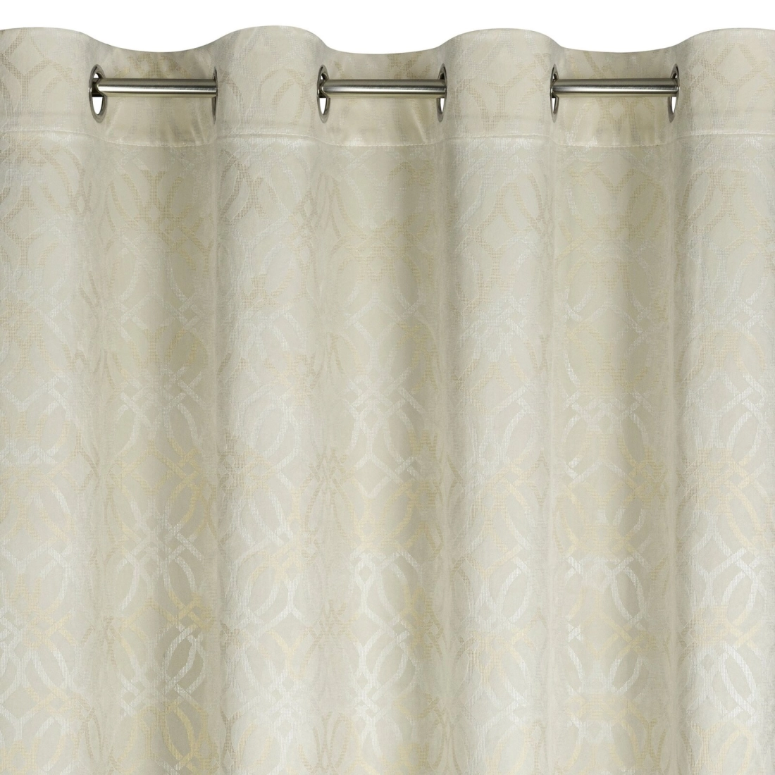 Záves 140x250 cm zamatový krémový na kovové krúžky ARETA