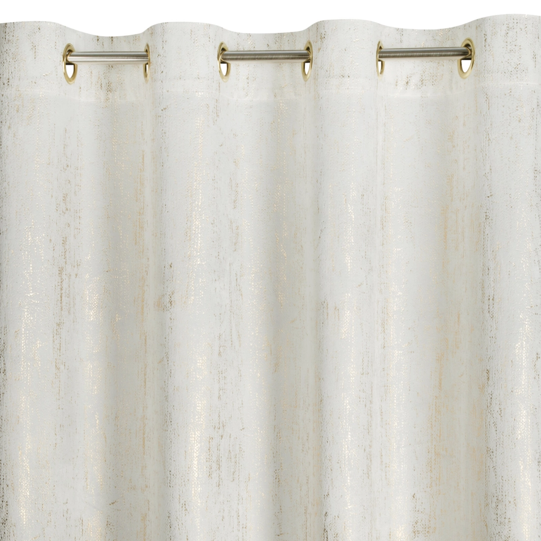 Záves 140x250 cm zamatový krémový na kovové krúžky DARA