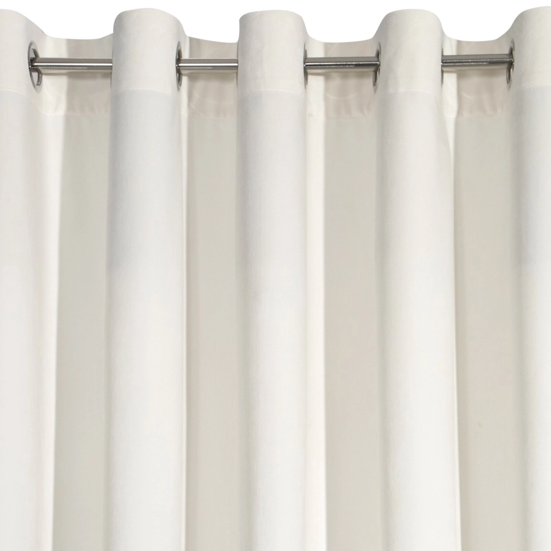 Záves 140x250 cm zamatový krémový na kovové krúžky RIA Diva Line