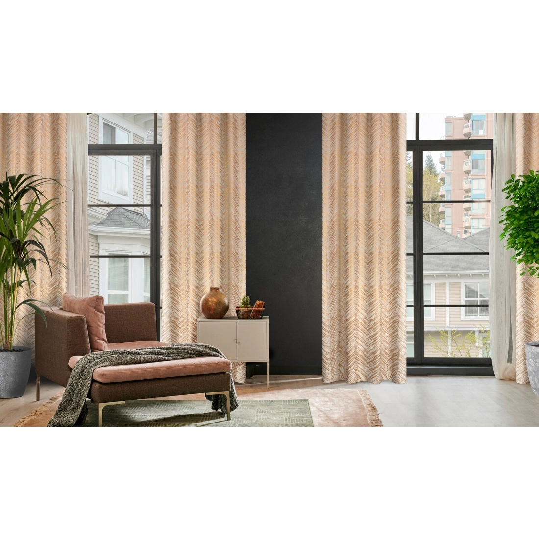 Záves 140x250 cm zamatový krémový na kovové krúžky SARA