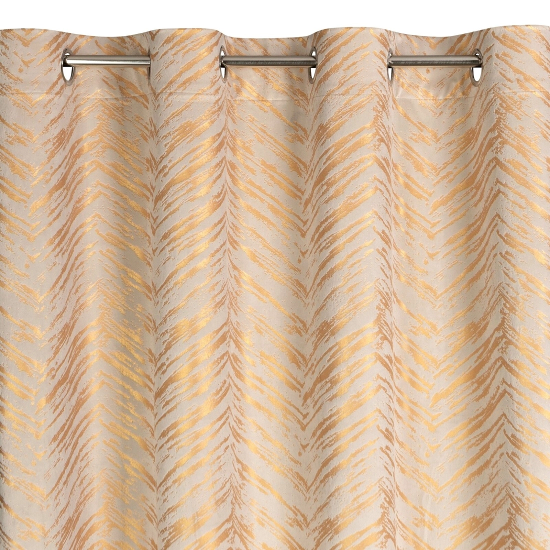 Záves 140x250 cm zamatový krémový na kovové krúžky SARA