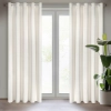 Záves 140x250 cm zamatový krémový na kovové krúžky VILLA