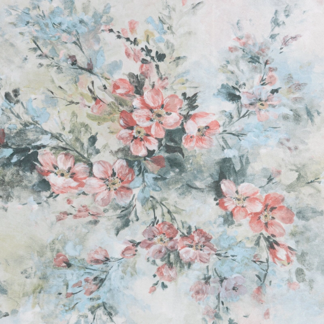 Záves 140x250 cm zamatový krémový, ružový na kovové krúžky MARISA