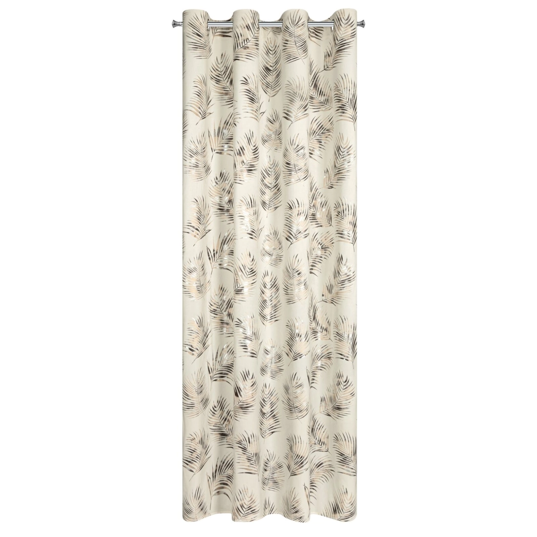 Záves 140x250 cm zamatový krémový šampanský na kovové krúžky GLORIA 2