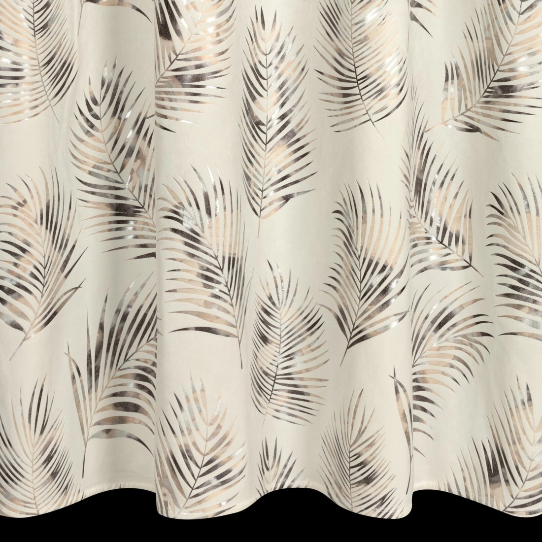 Záves 140x250 cm zamatový krémový šampanský na kovové krúžky GLORIA 2