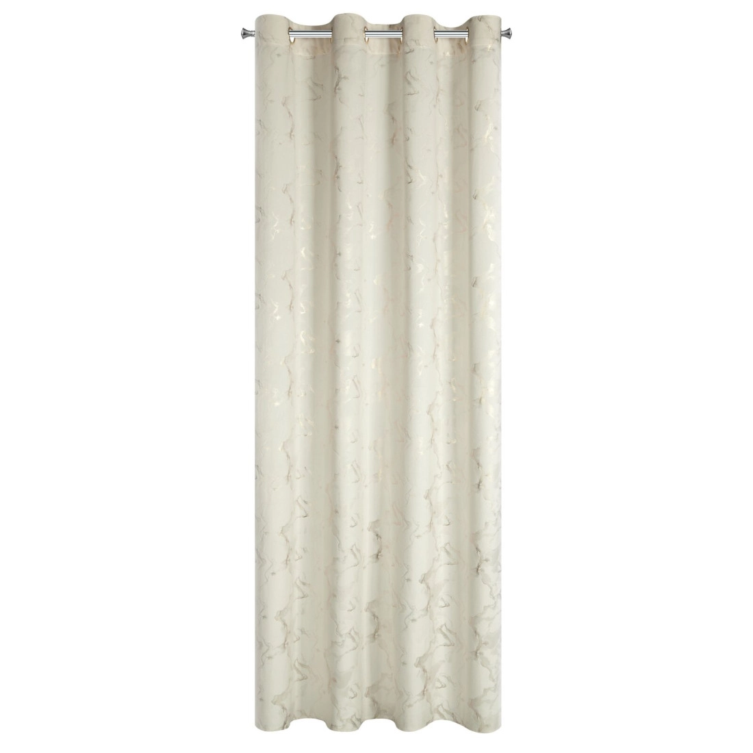 Záves 140x250 cm zamatový krémový šampanský na kovové krúžky RAJA