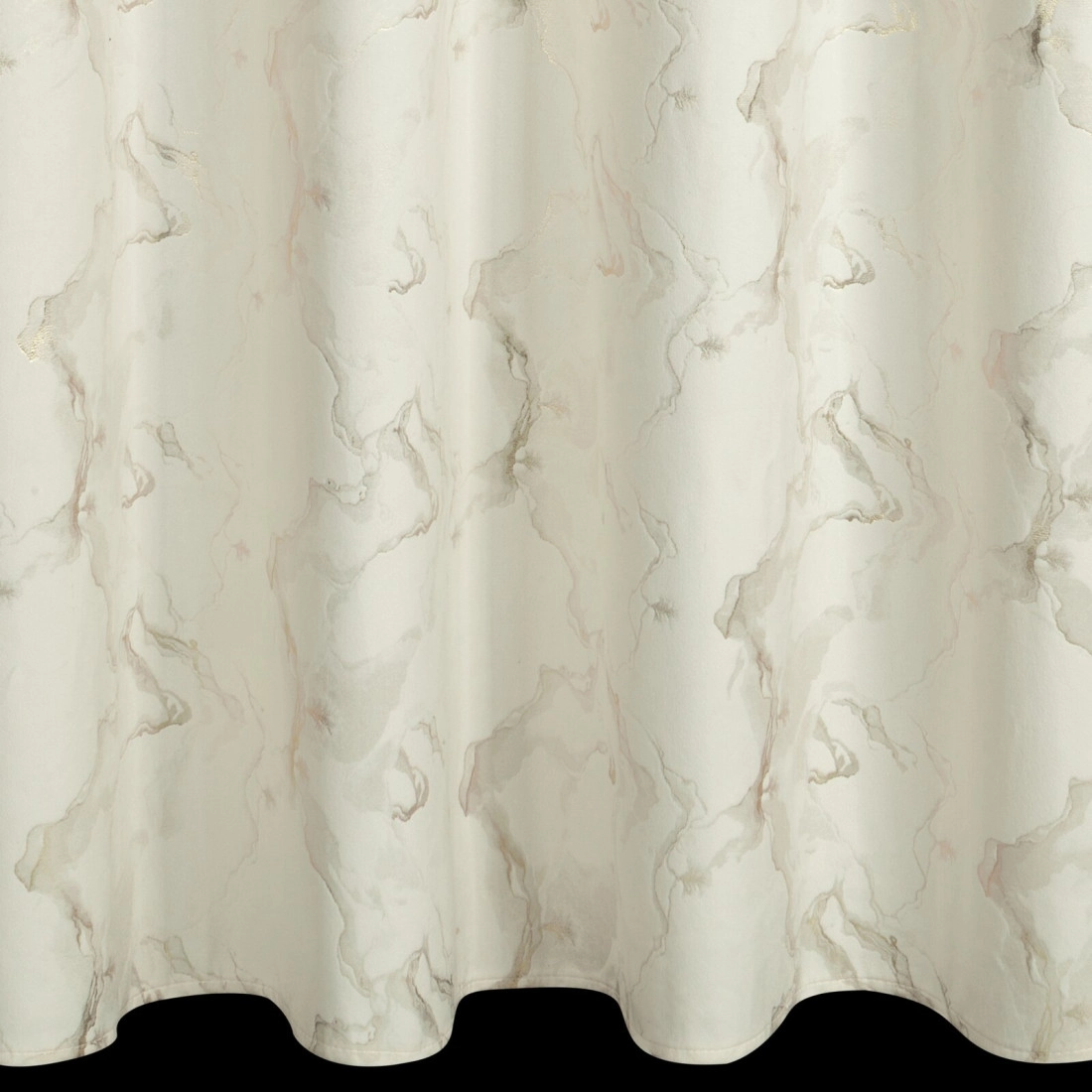 Záves 140x250 cm zamatový krémový šampanský na kovové krúžky RAJA