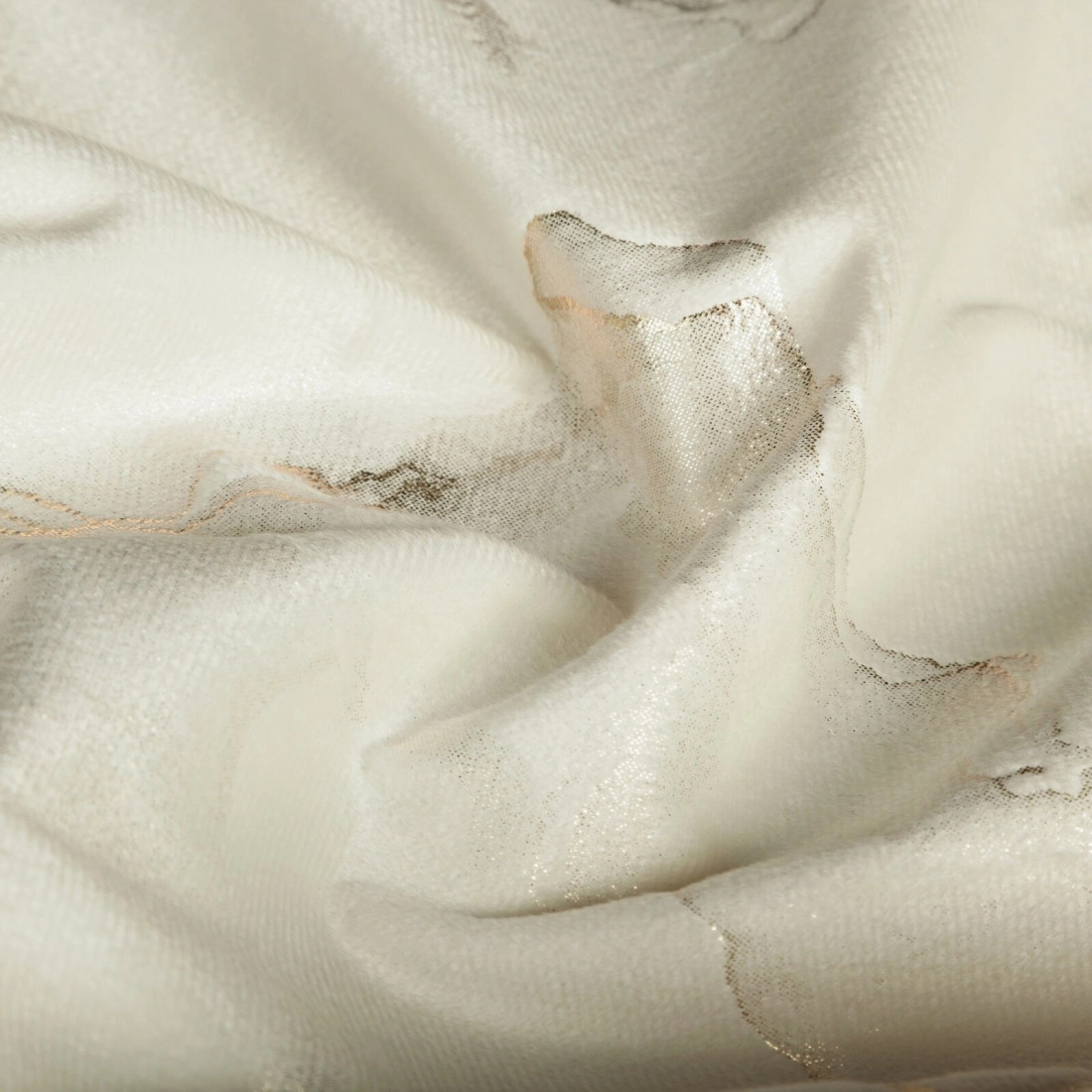 Záves 140x250 cm zamatový krémový šampanský na kovové krúžky RAJA