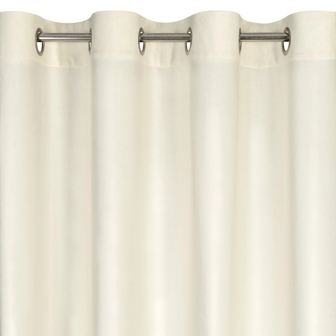 Závěs 140x250 cm sametový krémově šampaňský na kovové kroužky TORI