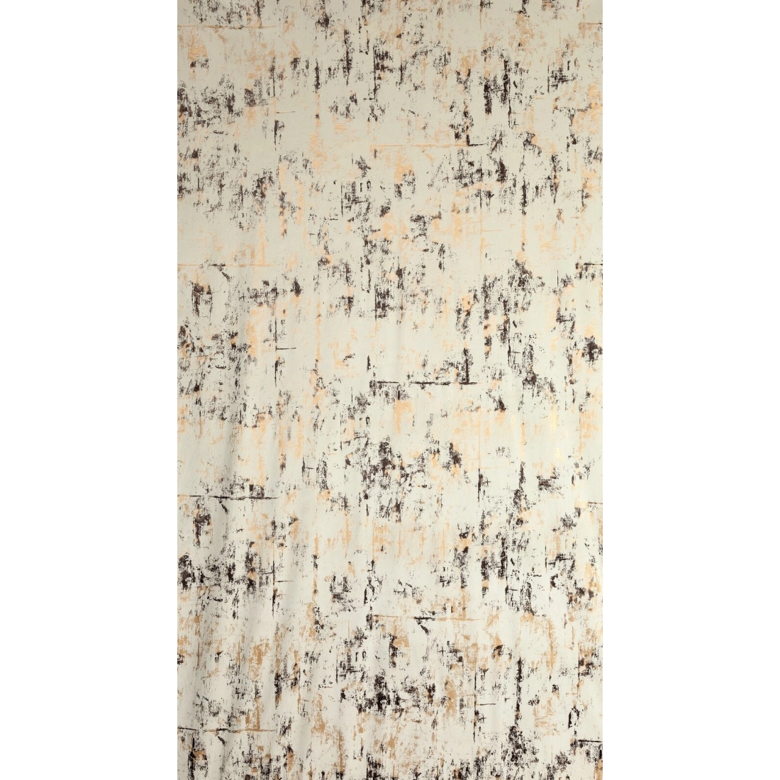 Záves 140x250 cm zamatový krémový so zlatou potlačou na kovové krúžky TONIA