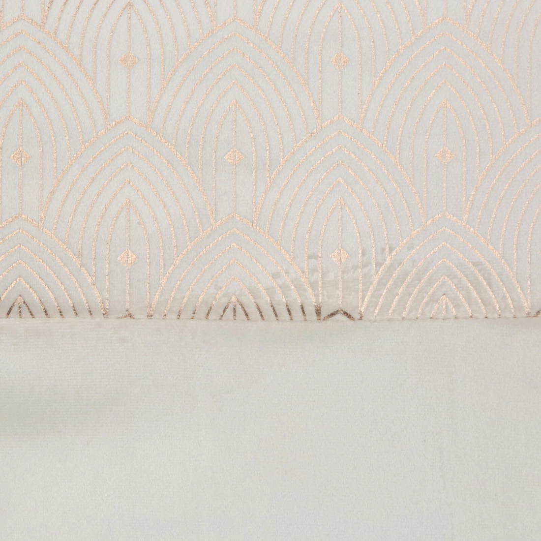 Záves 140x250 cm zamatový krémový zlatý na kovové krúžky AGNES