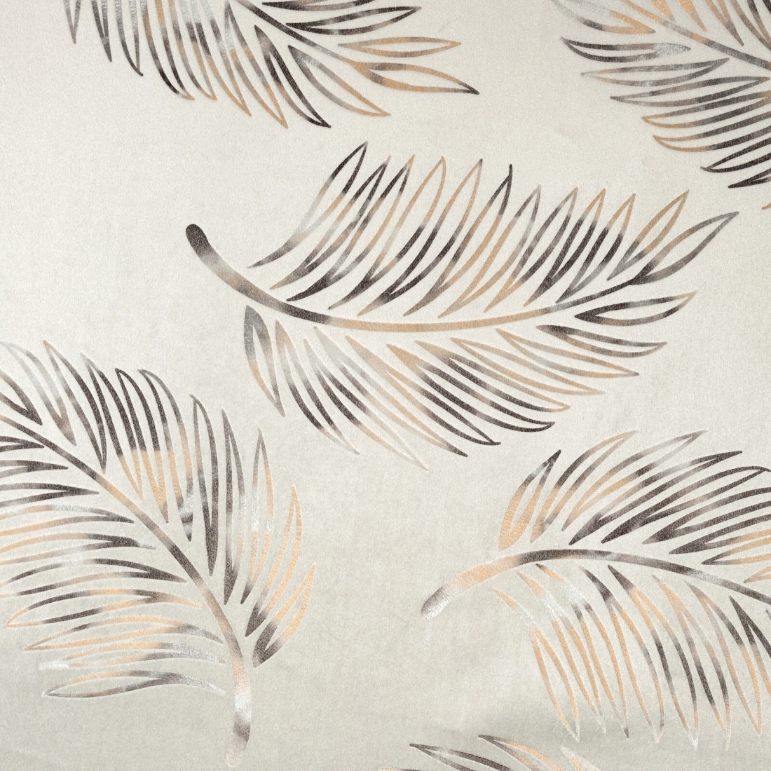 Záves 140x250 cm zamatový krémový zlatý na kovové krúžky IDALIA