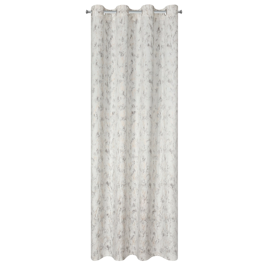 Závěs 140x250 cm sametový krémově zlatý na kovové kroužky KORNELIA