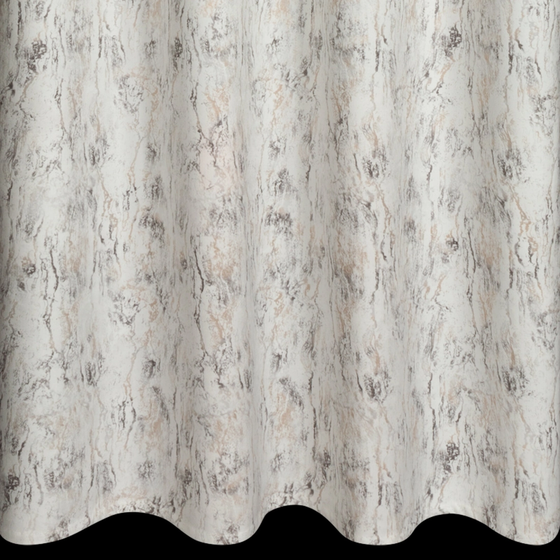 Závěs 140x250 cm sametový krémově zlatý na kovové kroužky KORNELIA