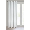 Záves 140x250 cm zamatový matný biely na kovové krúžky MELANIE