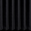 Záves 140x250 cm zamatový matný čierny na kovové krúžky MELANIE