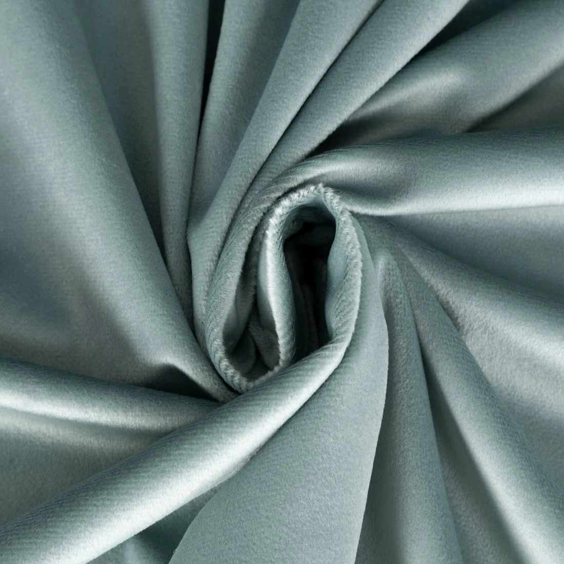 Záves 140x250 cm zamatový matný šalviový na kovové krúžky MELANIE