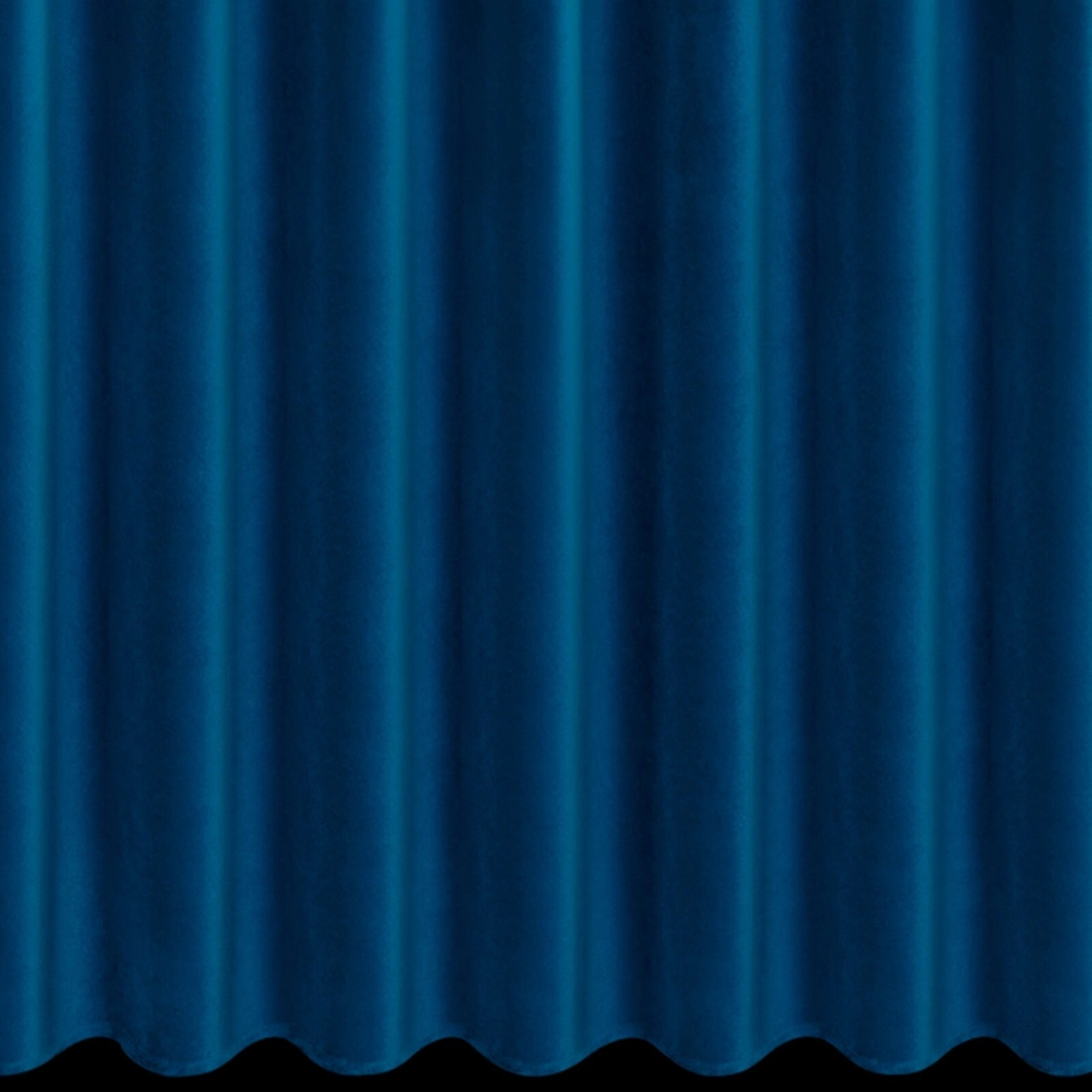 Záves 140x250 cm zamatový matný tmavomodrý na kovové krúžky MELANIE