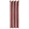 Záves 140x250 cm zamatový matný tmavoružový na kovové krúžky MELANIE
