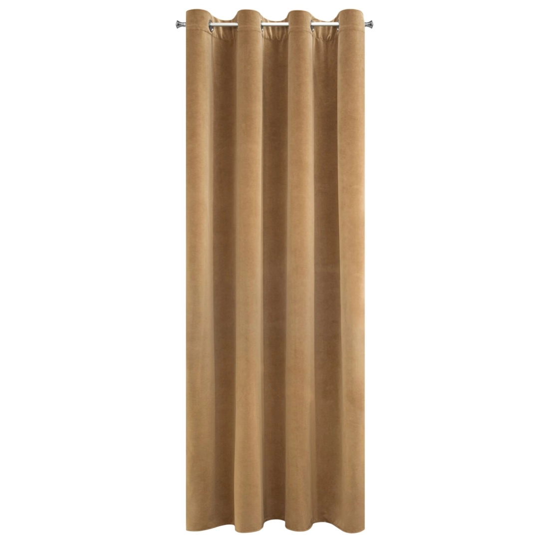 Závěs 140 x 250 cm sametový medový na kovových kroužcích ADELLE Diva Line