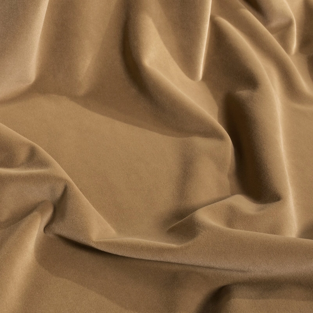 Závěs 140 x 250 cm sametový medový na kovových kroužcích ADELLE Diva Line