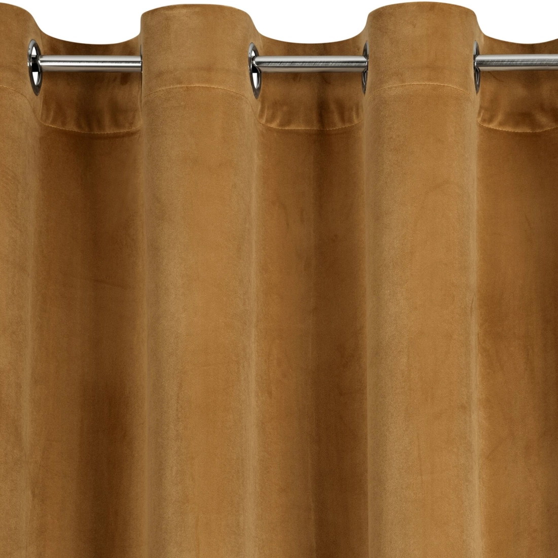 Záves 140x250 cm zamatový medový na kovové krúžky ROSA Design 91