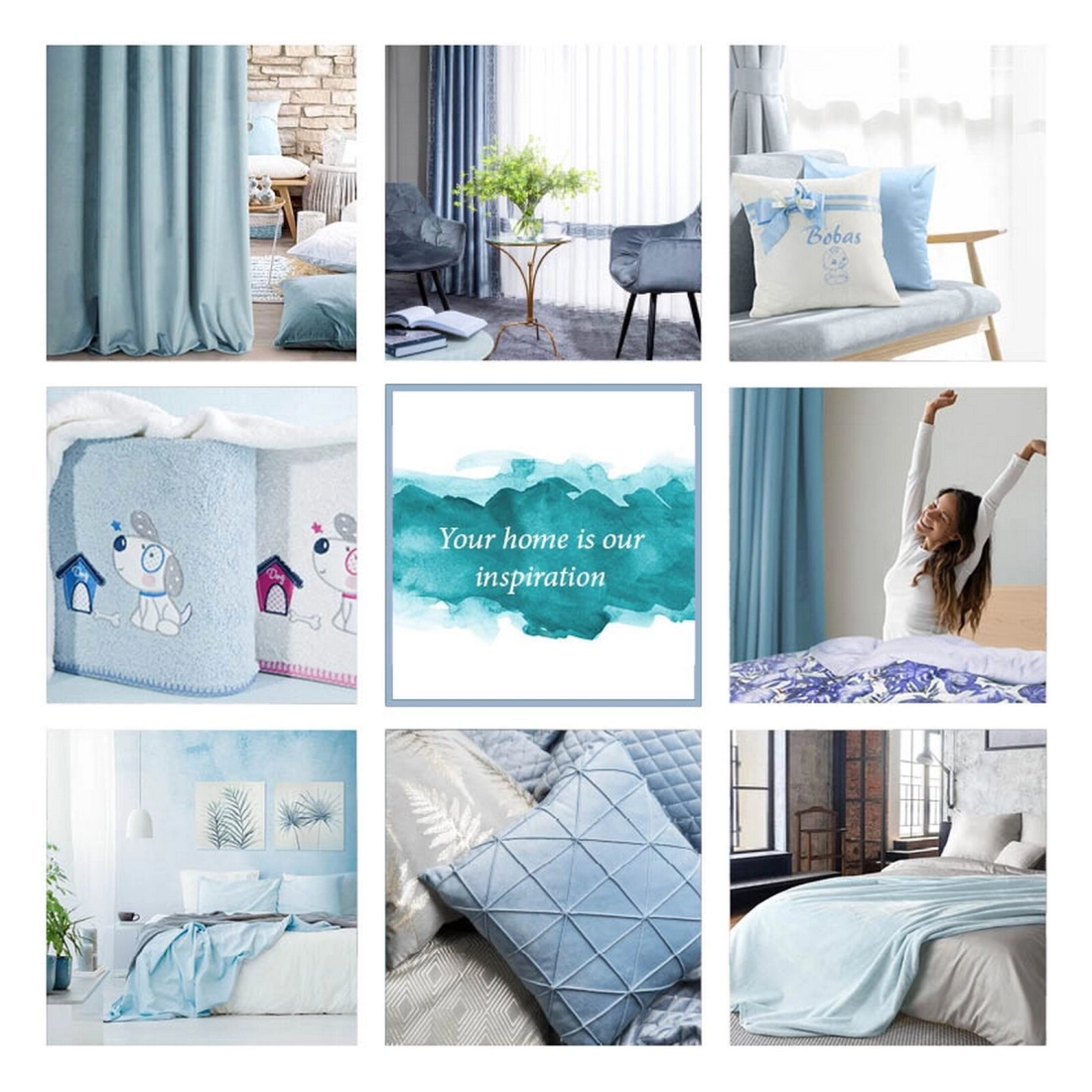 Záves 140x250 cm zamatový modrý na kovové krúžky ARETA