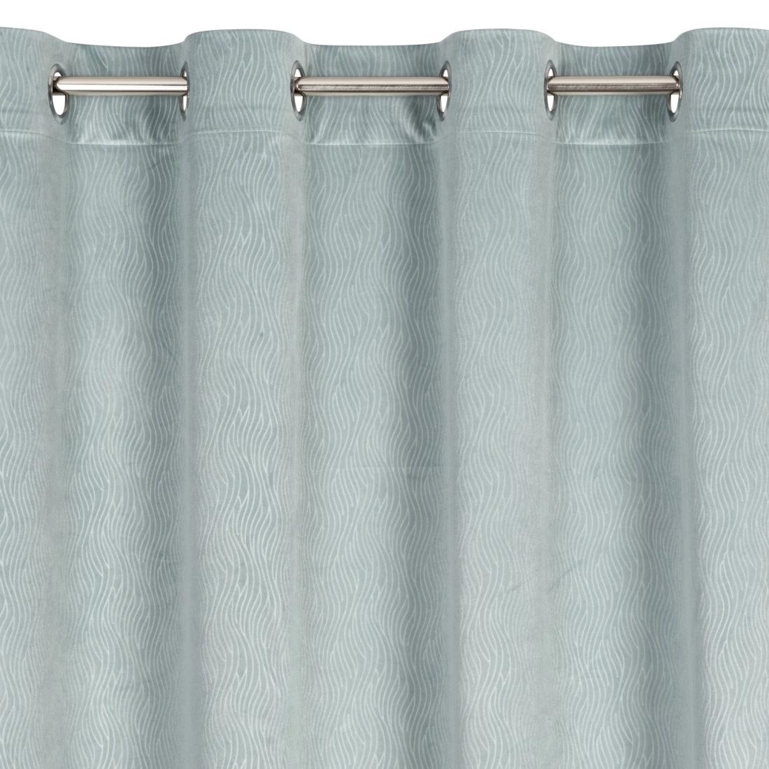Záves 140x250 cm zamatový modrý na kovové krúžky LILI