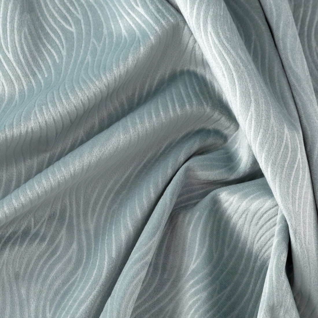 Záves 140x250 cm zamatový modrý na kovové krúžky LILI