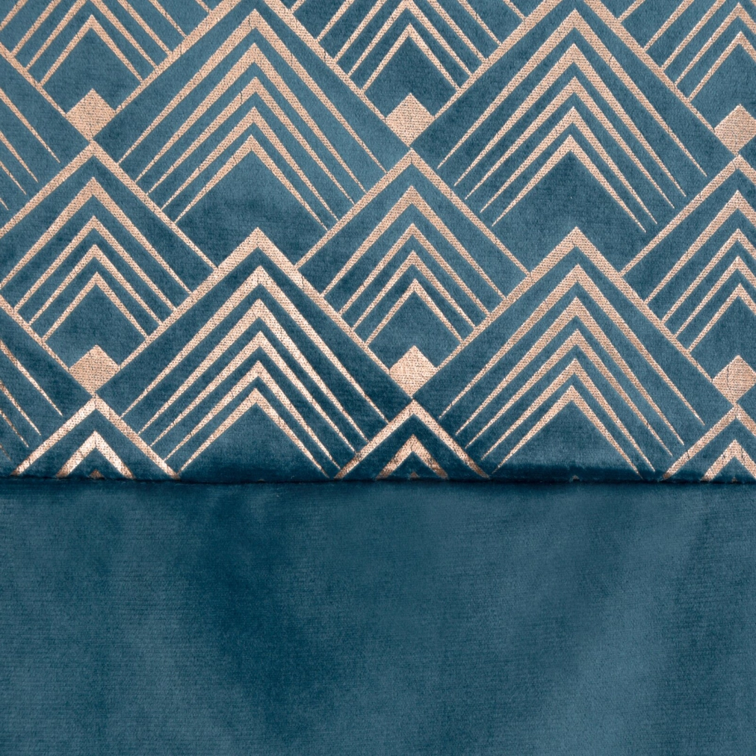 Záves 140x250 cm zamatový modrý šampanský na kovové krúžky ELEN