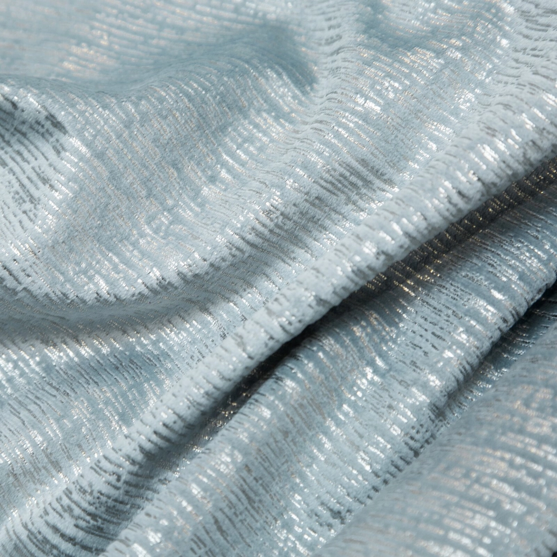 Záves 140x250 cm zamatový modrý, zlatistý na kovové krúžky MABEL