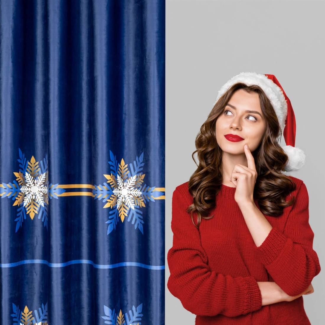 Záves 140x250 cm zamatový modrý zlatý na kovové krúžky CAROL