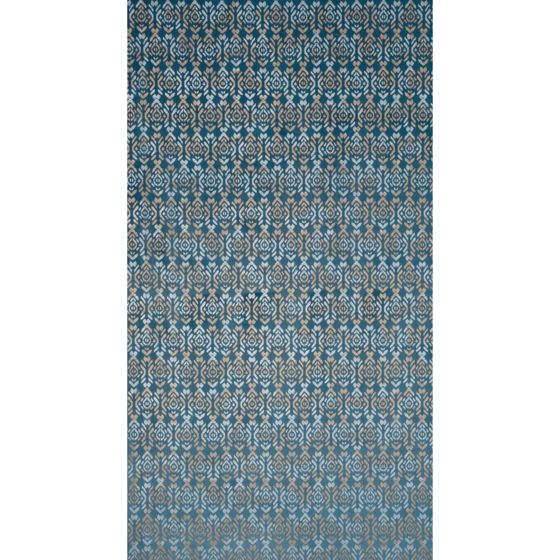 Záves 140x250 cm zamatový modrý, zlatý na kovové krúžky LAURA