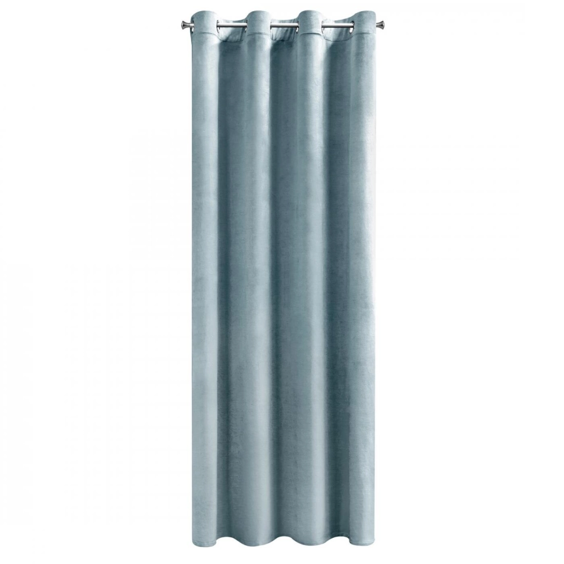 Záves 140x250 cm zamatový morský na kovové krúžky MELANIE