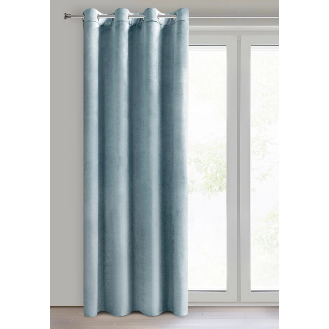 Sametový závěs 140x250 cm mořský na kovových kroužcích ROSA Design 91