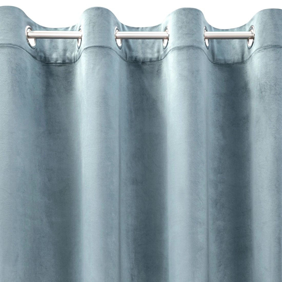 Sametový závěs 140x250 cm mořský na kovových kroužcích ROSA Design 91