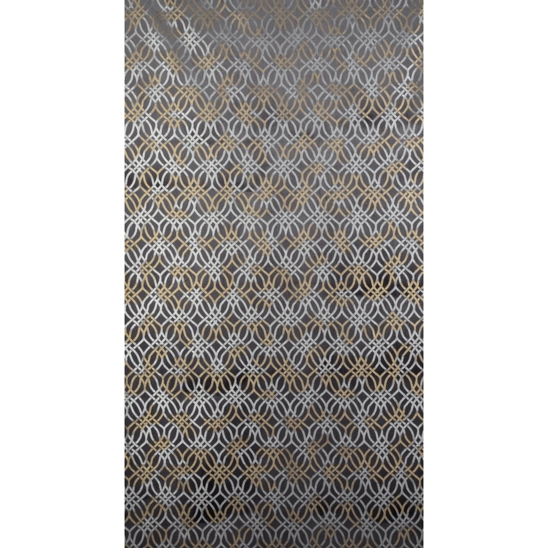 Závěs 140 x 250 cm sametový ocelově modrý stříbrný na kovové kroužky ARETA