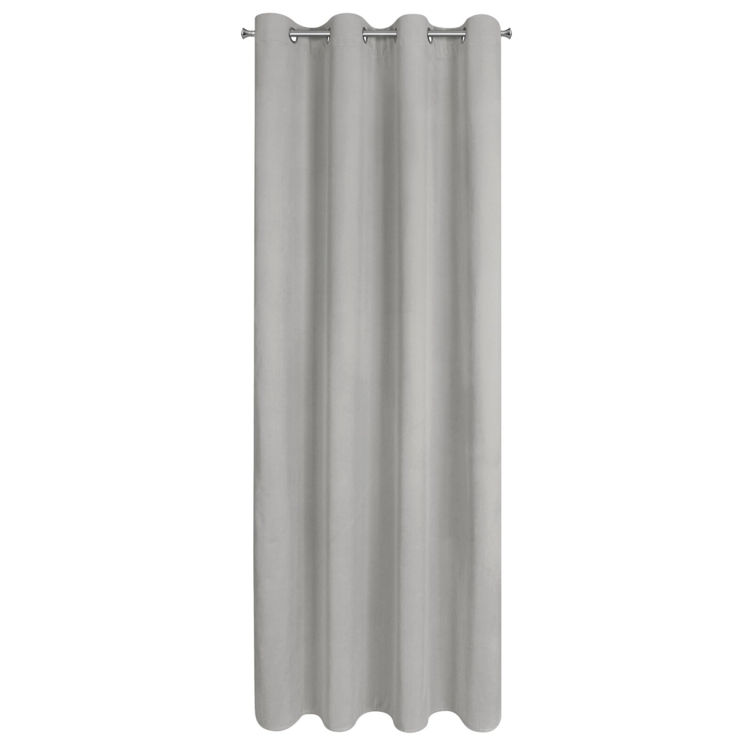 Záves 140x250 cm zamatový oceľový 100 % zatemňujúci na kovové krúžky NITA