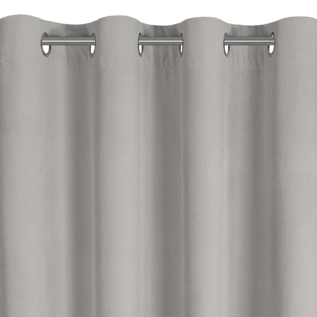 Záves 140x250 cm zamatový oceľový 100 % zatemňujúci na kovové krúžky NITA