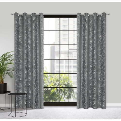 Záves 140x250 cm zamatový oceľový na kovové krúžky LIVIA