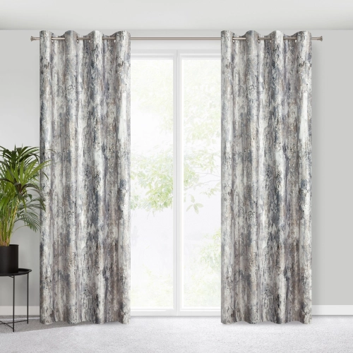 Záves 140x250 cm zamatový oceľový na kovové krúžky MALIA