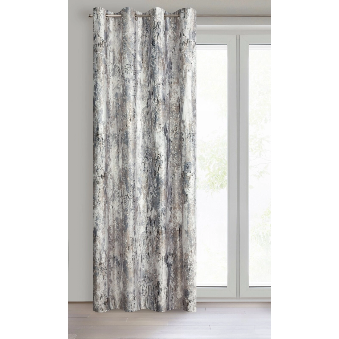 Záves 140x250 cm zamatový oceľový na kovové krúžky MALIA