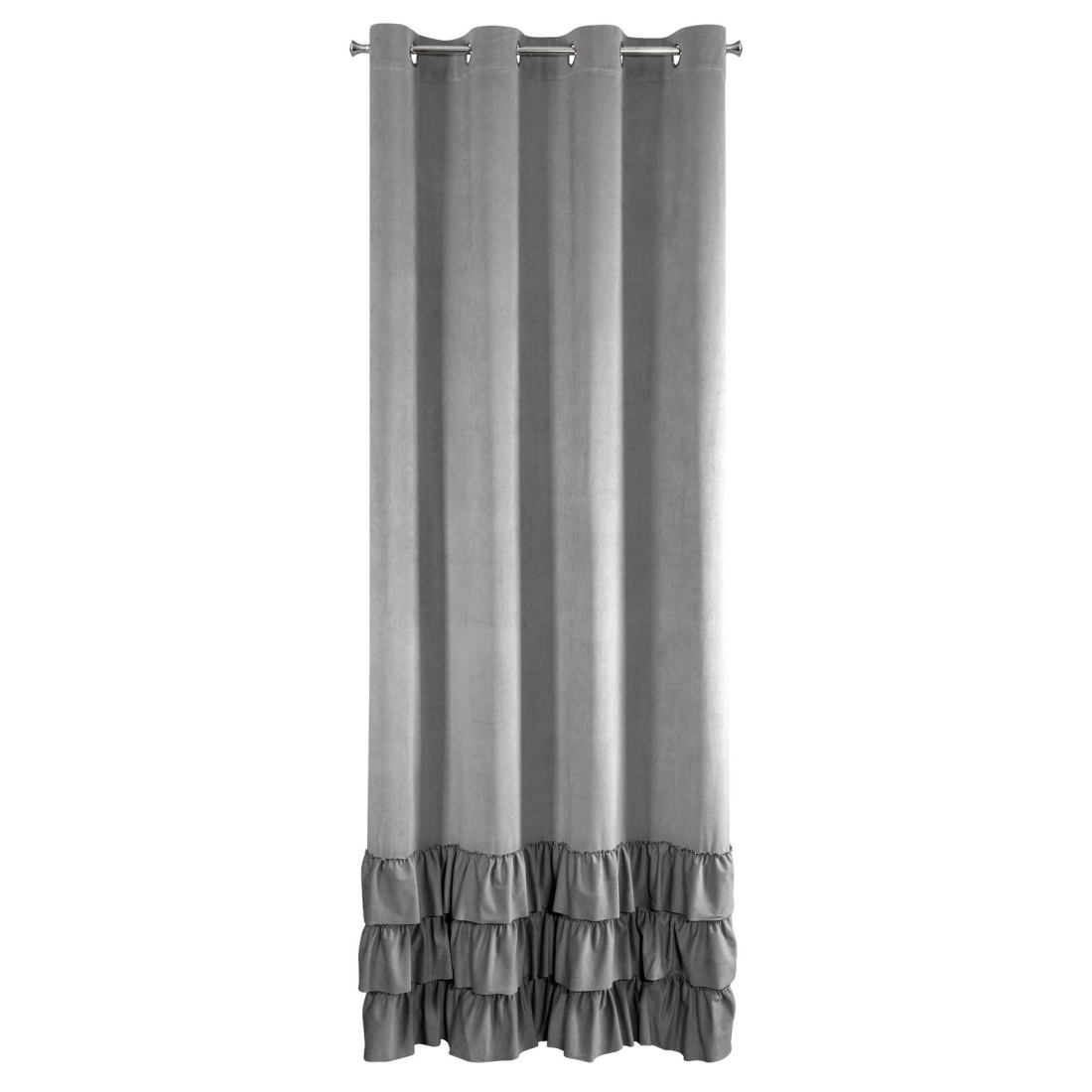 Záves 140x250 cm zamatový oceľový na kovové krúžky MEGI