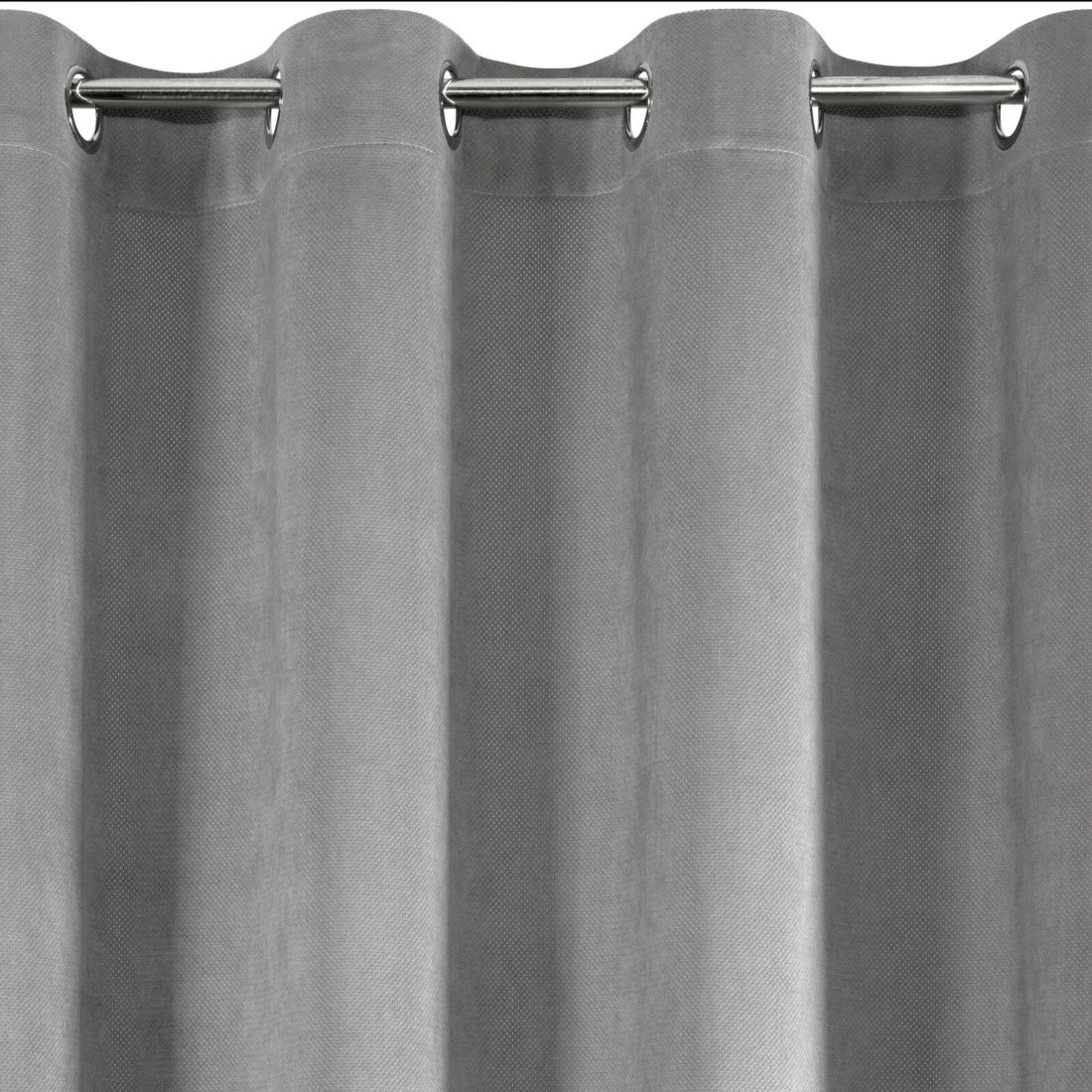 Záves 140x250 cm zamatový oceľový na kovové krúžky MEGI