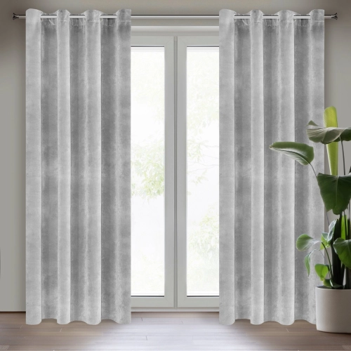 Záves 140x250 cm zamatový oceľový na kovové krúžky RIA Diva Line