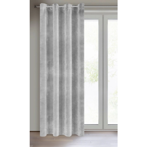 Záves 140x250 cm zamatový oceľový na kovové krúžky RIA Diva Line