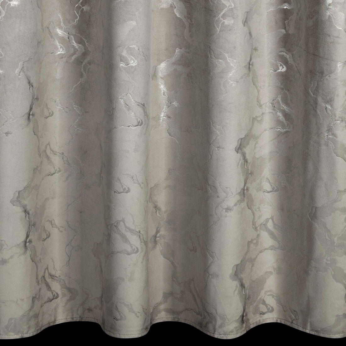 Záves 140x250 cm zamatový oceľový strieborný na kovové krúžky RAJA