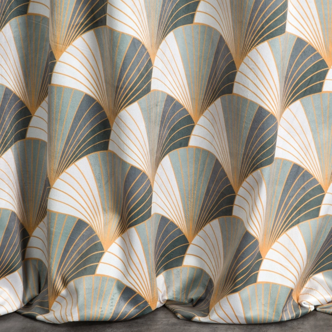 Záves 140x250 cm zamatový oceľový svetlosivý na kovové krúžky GINA - Design 91