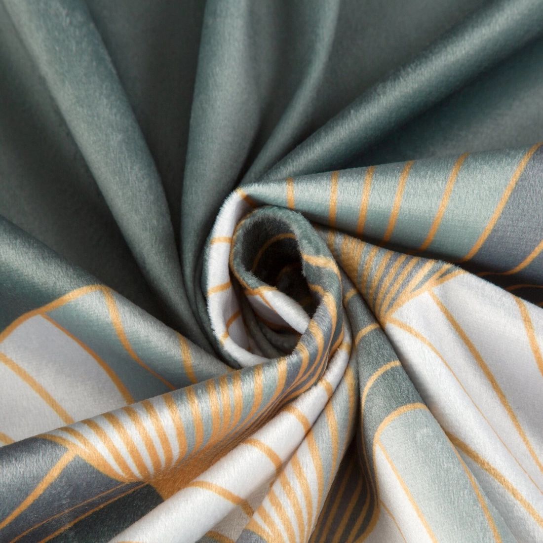 Záves 140x250 cm zamatový oceľový svetlosivý na kovové krúžky GINA - Design 91